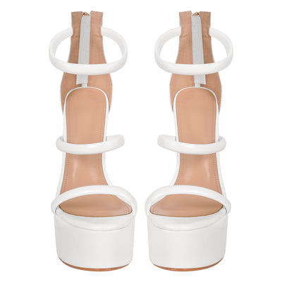 Open Toe Stiletto Ankle Straps Platform Sandals