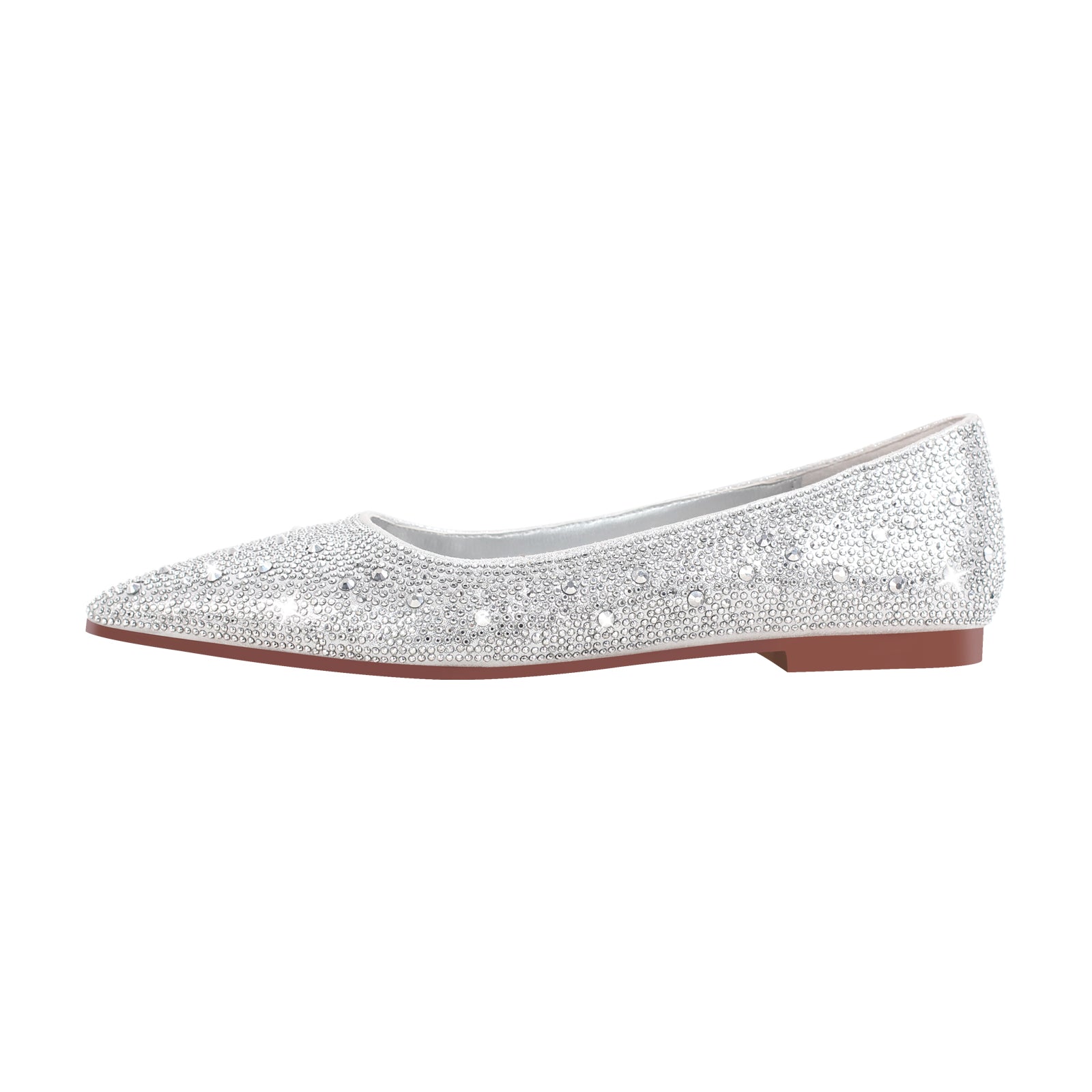 Rhinestone Pointed Toe Flats