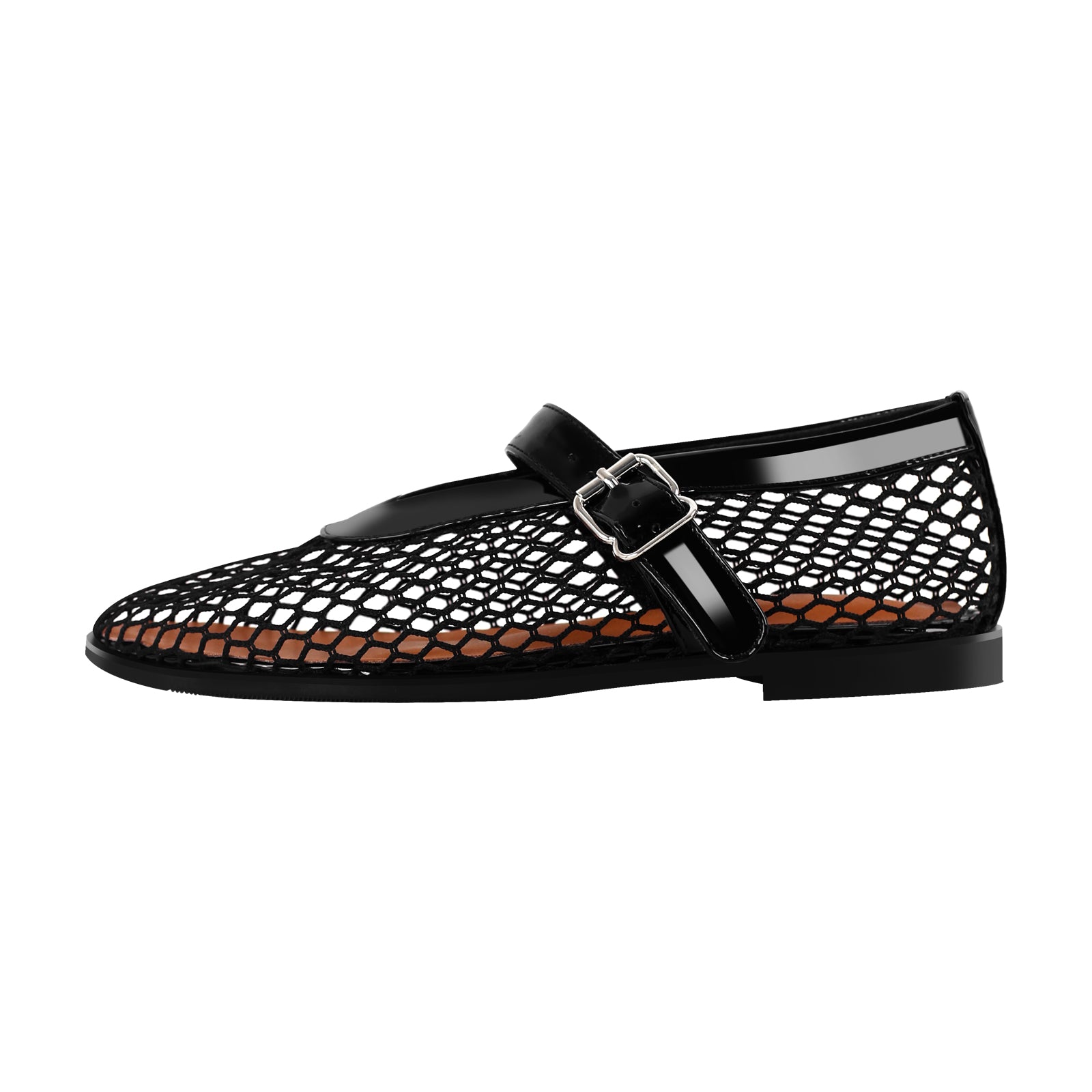 Round Toe Flats Mesh Slip On