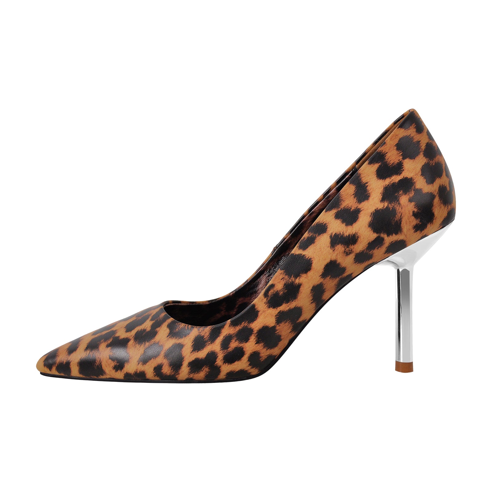 Leopard Point Toe Stiletto Pumps main image 1
