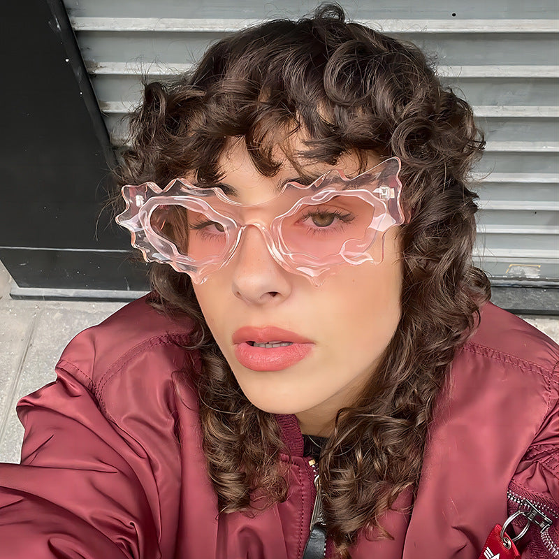 Imal　IPS COSMETIC Flame Shape Irregular Sunglasses – Onlymaker