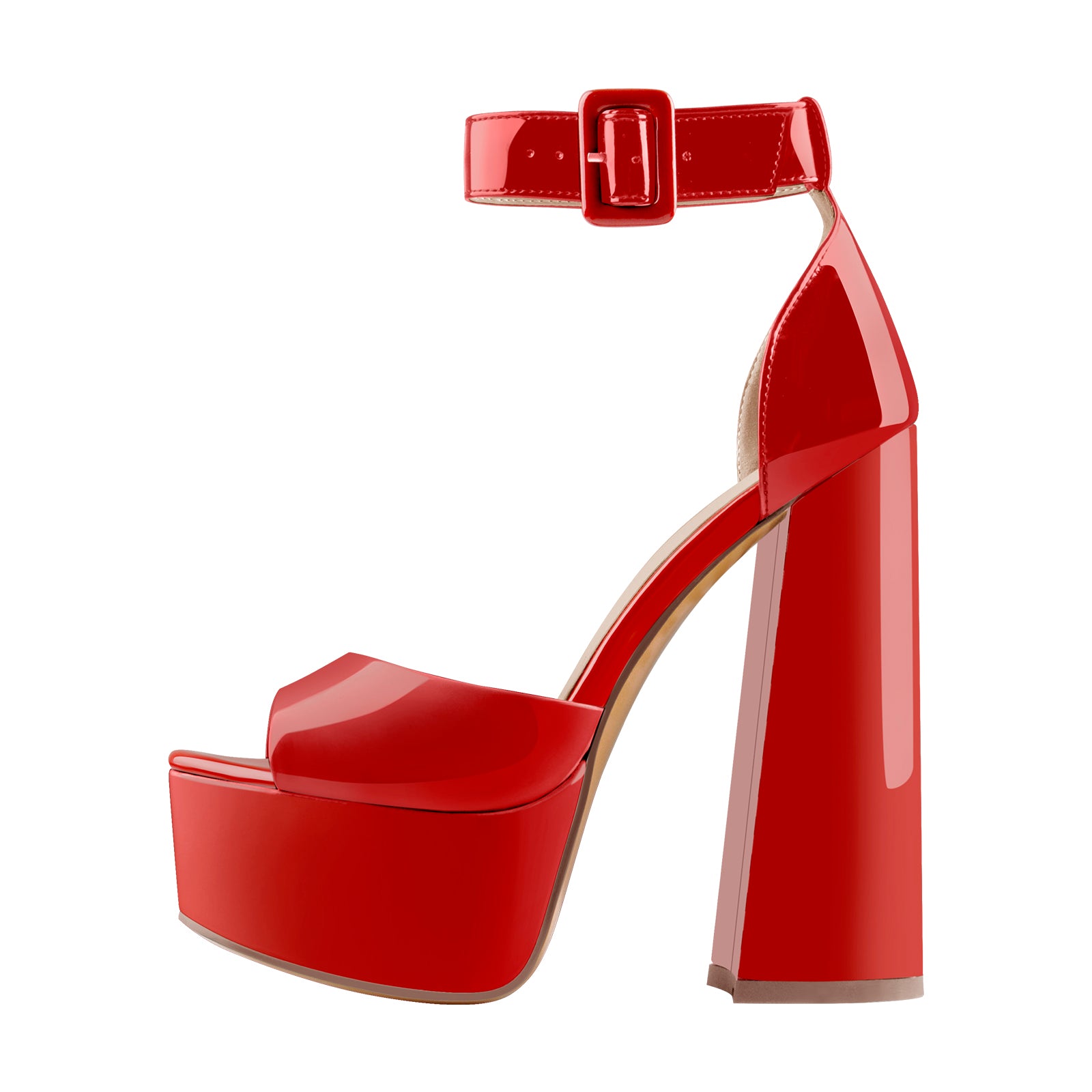 Checkered Raw Hem Open Toe Platform Sandals
