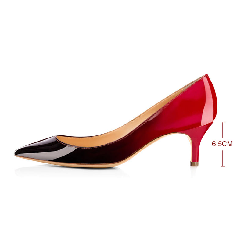 Onlymaker Pumps Black Red Gradient 2.5 inches Heels