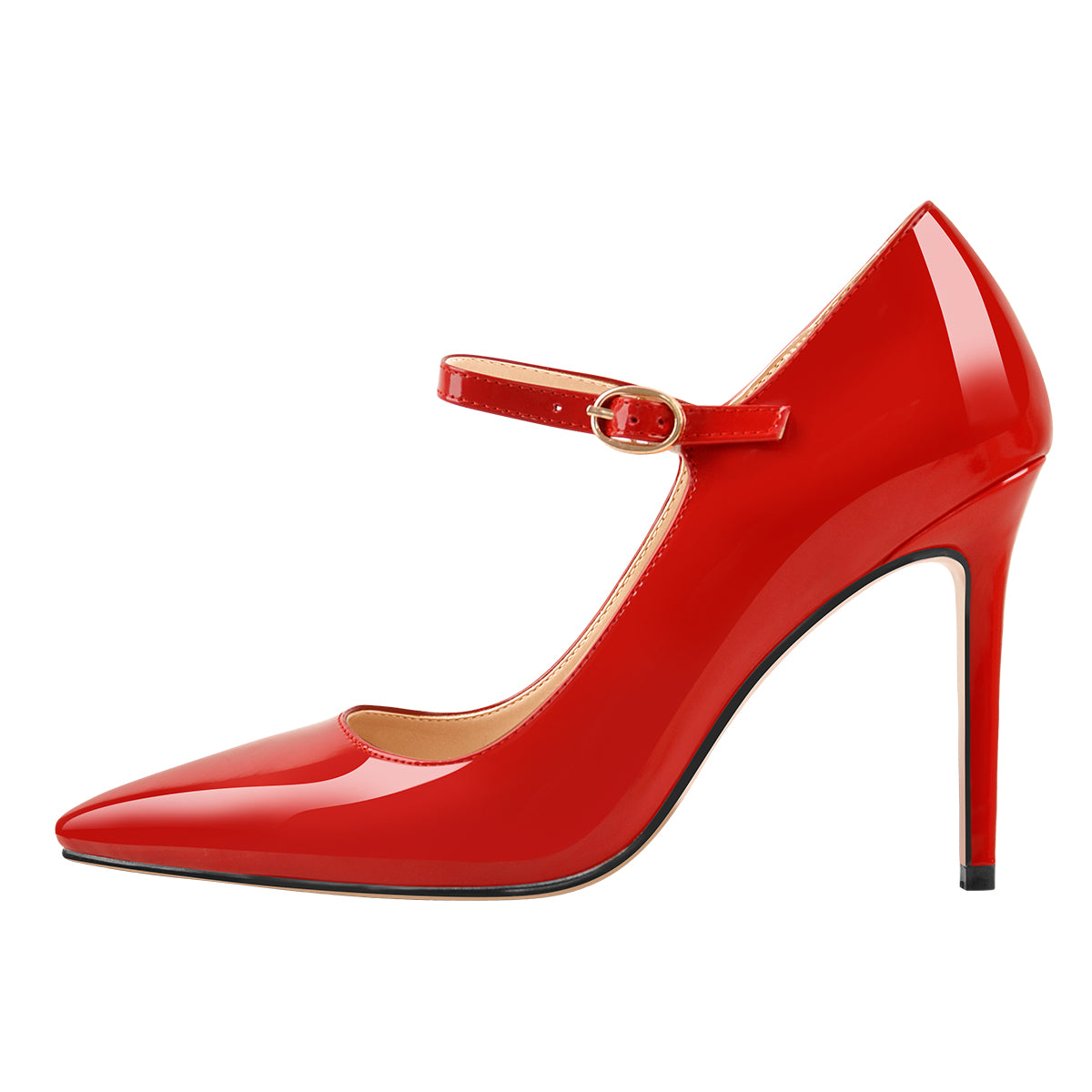 10cm Patent Red Pointed Toe High Heel Stiletto Pumps