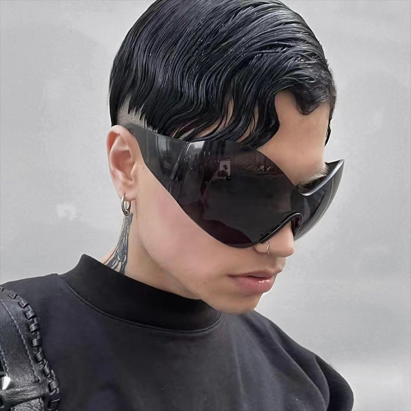Large Frame Cyberpunk Sunglasses Pink / M