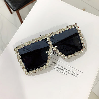 Rhinestone Square Shape Sunglasses