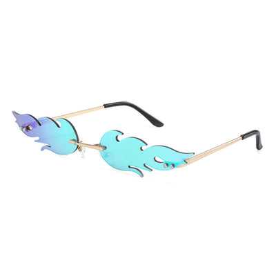 Flame Shape Rimless Sunglasses