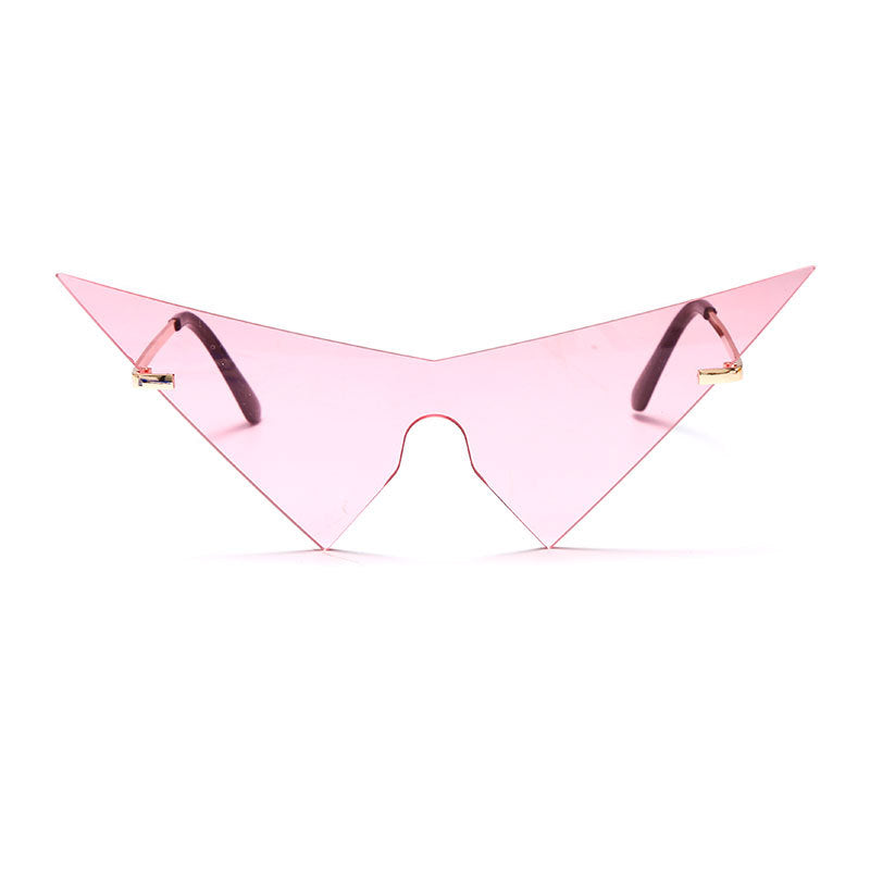 Rimless Large Triangle Sunglasses