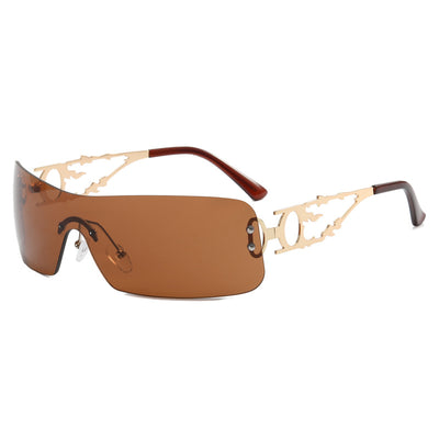 Rimless Cutout Sunglasses