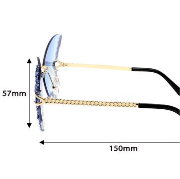 Punk Butterfly Rimless Sunglasses