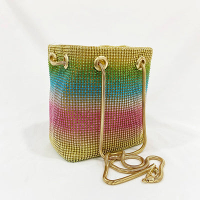 Rainbow Rhinestone Crossbody Handbags