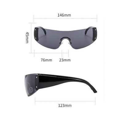 One-piece Rimless Sunglasses