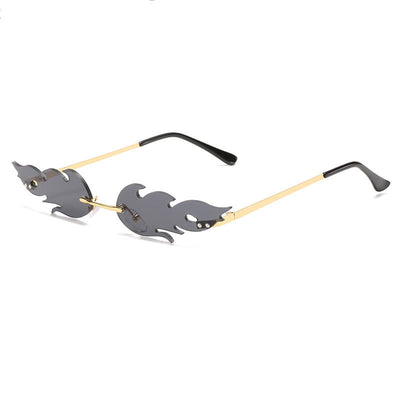 Flame Shape Rimless Sunglasses