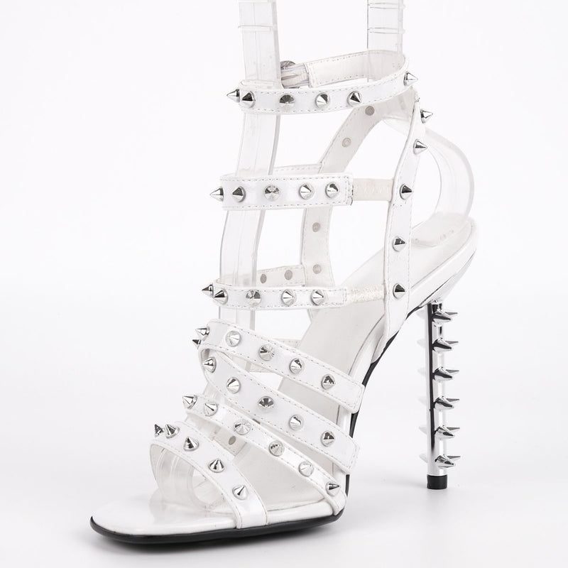 Square Toe Rivet Gladiator Ankle Strap Sandals