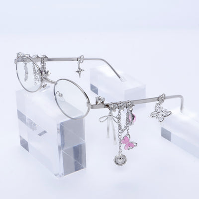 Chain Tassel Rhinestone Sunglasses