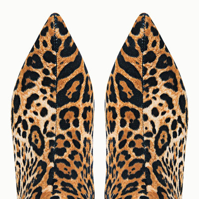 Red Leopard Pointed Toe Over The Knee Stiletto Boots