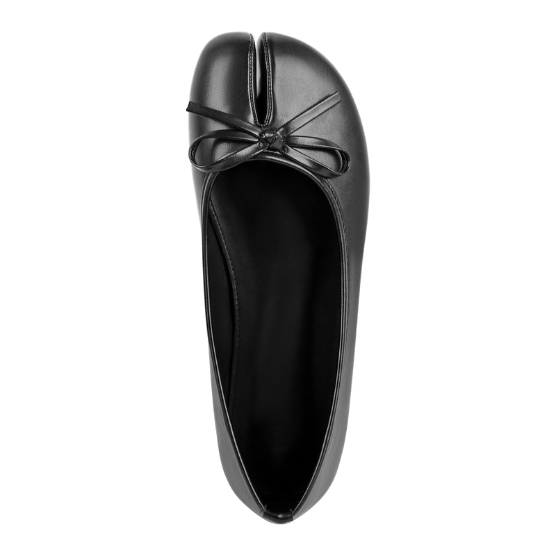 Round Toe Bow Tabi Ballet Flats