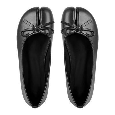 Round Toe Bow Tabi Ballet Flats