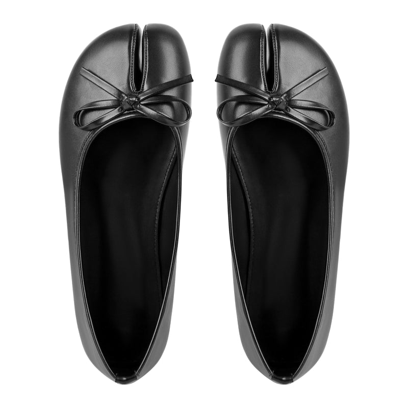 Round Toe Bow Tabi Ballet Flats