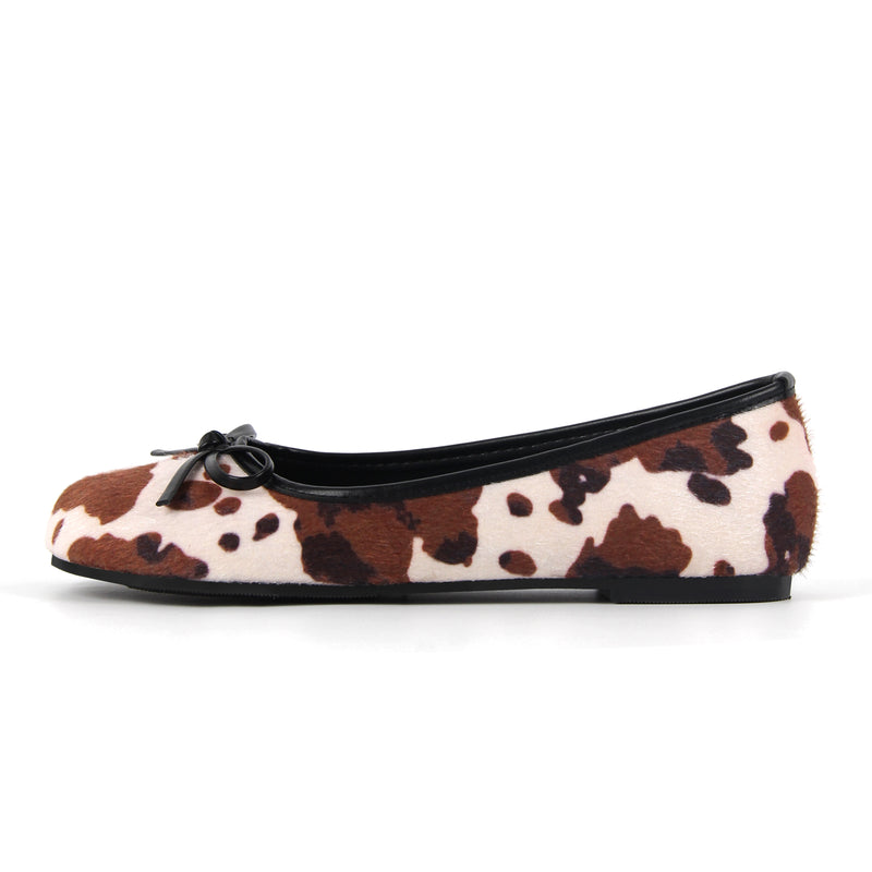 Round Toe Bow Tabi Ballet Flats