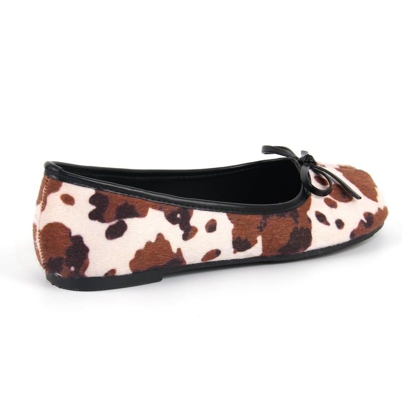 Round Toe Bow Tabi Ballet Flats