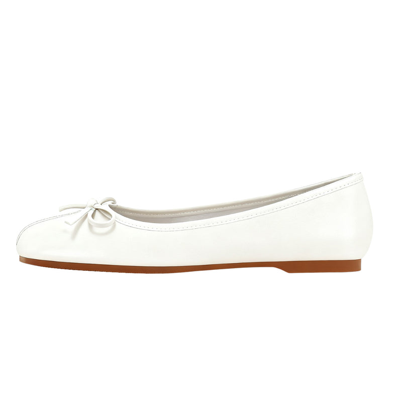 Round Toe Bow Tabi Ballet Flats