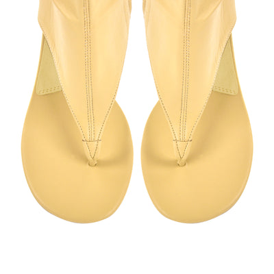 Thong Round Toe Mid-Calf Bootie Sandals