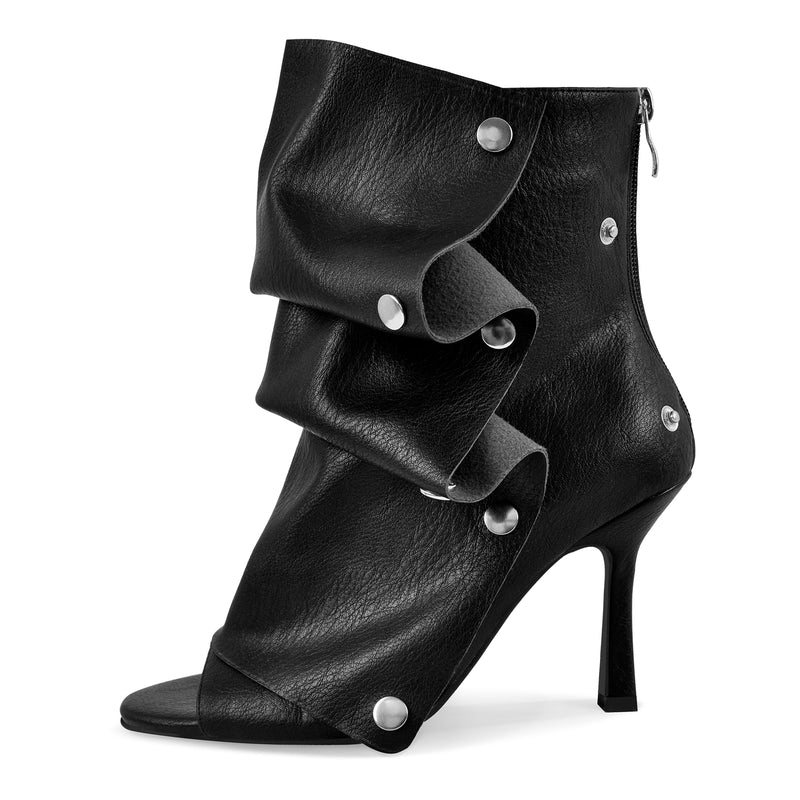 Open Toe Removable Stiletto Ankle Boots