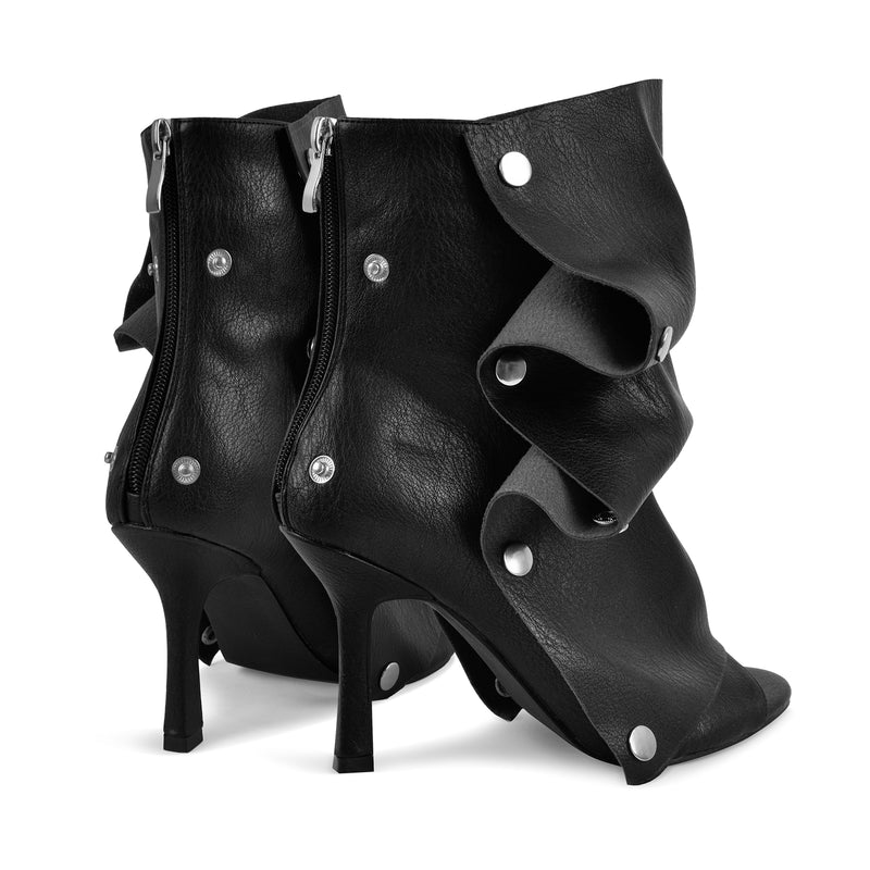 Open Toe Removable Stiletto Ankle Boots