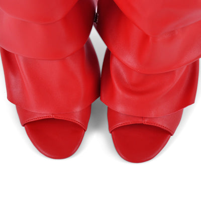 Open Toe Removable Stiletto Ankle Boots