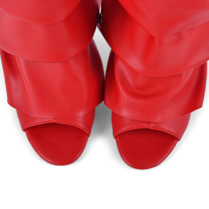 Open Toe Removable Stiletto Ankle Boots