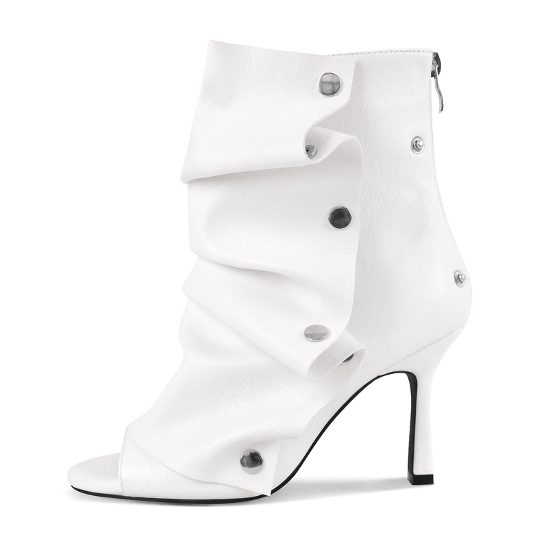 Open Toe Removable Stiletto Ankle Boots