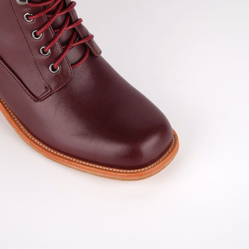 Square Toe Lace-up Chunky Heel Knee High Boots