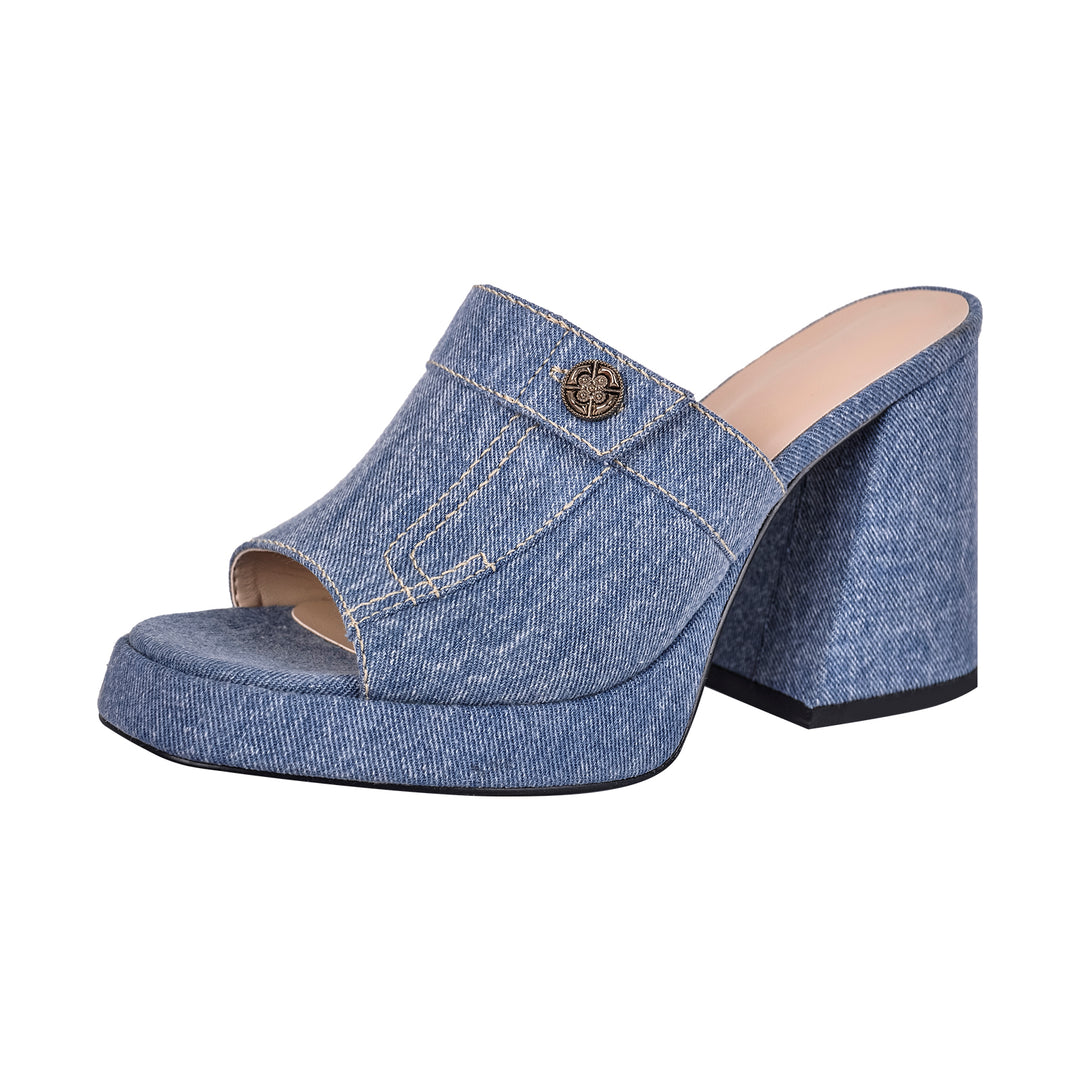 サンダル・ミュール [OPEN YY] ROUND TOE MULES DENIM BLUE org.jpg