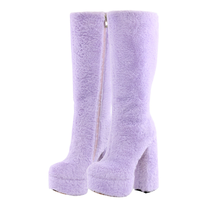 Fur Platform High Heels Boots – Onlymaker