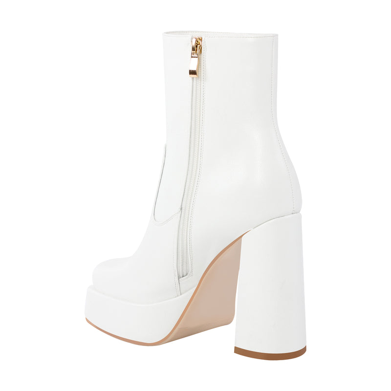 Platform Square Toe Chunky Heel Ankle Boots