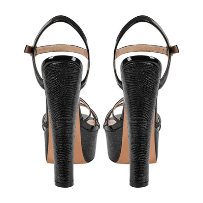 Buckle Strap Platform Chunky High Heels Sandals