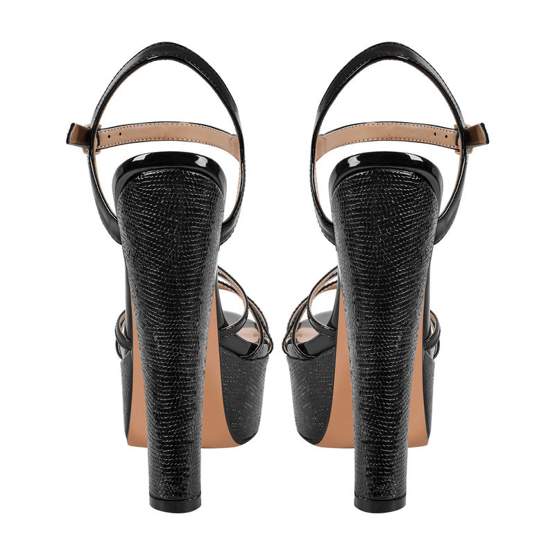 Buckle Strap Platform Chunky High Heels Sandals