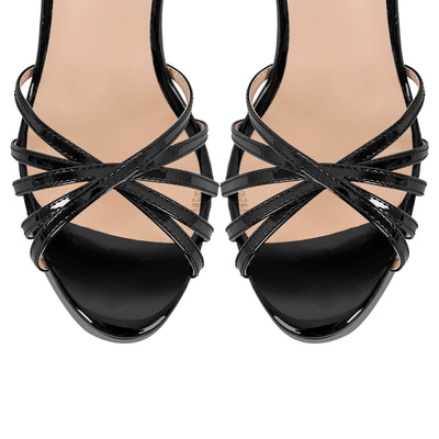 Buckle Strap Platform Chunky High Heels Sandals