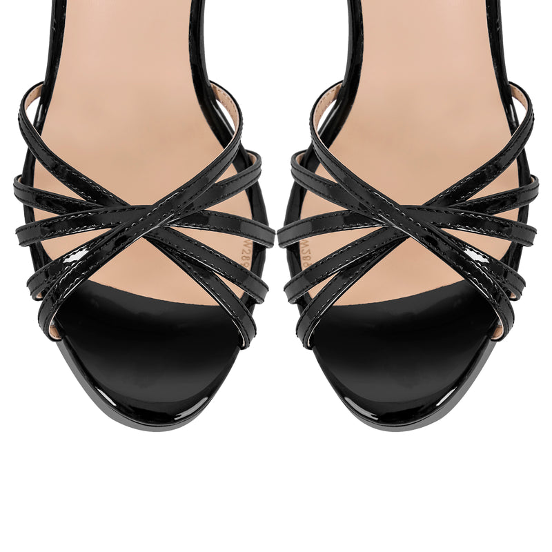 Buckle Strap Platform Chunky High Heels Sandals