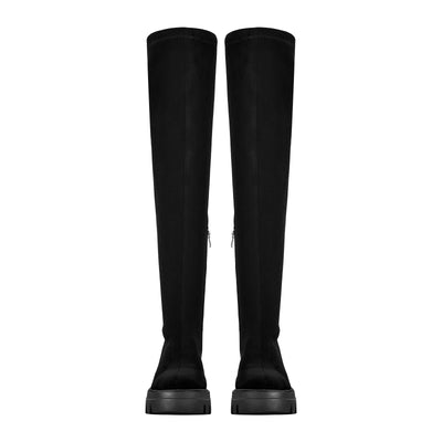 Black Over The Knee Stretch Boots