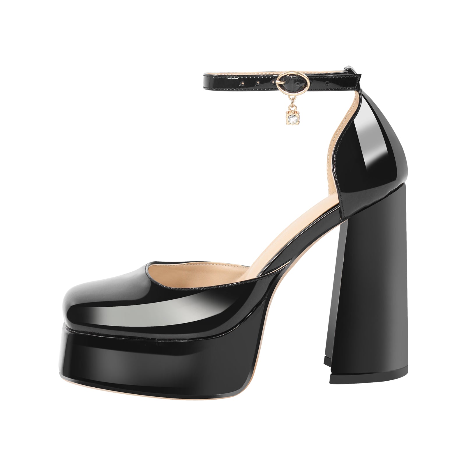 Onlymaker Women Mary-Jane Platform Gothic Buckle Belt Onlymaker Women Mary-Jane Platform Gothic Buckle Belt