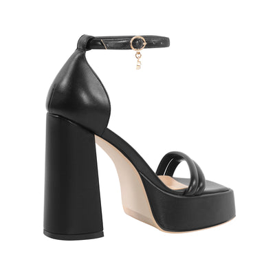 Open Toe Chunky Heel Ankle Strap Platform Sandals