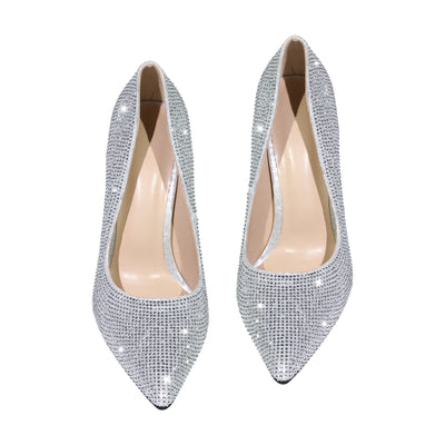 Rhinestone Pointed Toe Stiletto Pumps