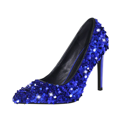 Sequin Pointed Toe Stiletto Pumps