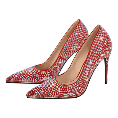 Rhinestone Pointed Toe Stiletto Pumps