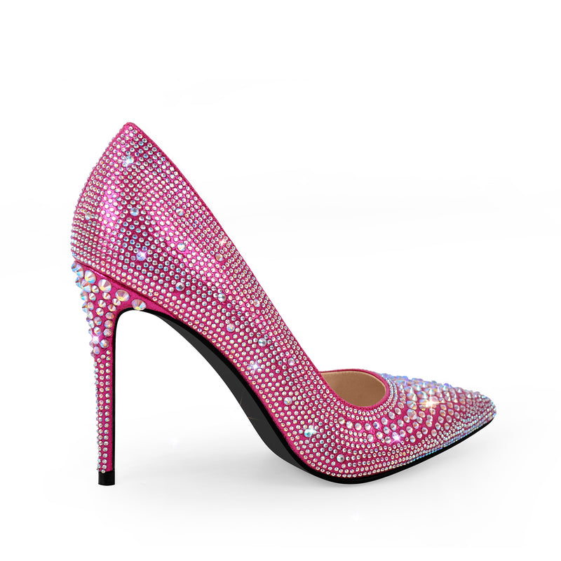 Rhinestone Pointed Toe Stiletto Pumps