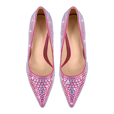 Rhinestone Pointed Toe Stiletto Pumps