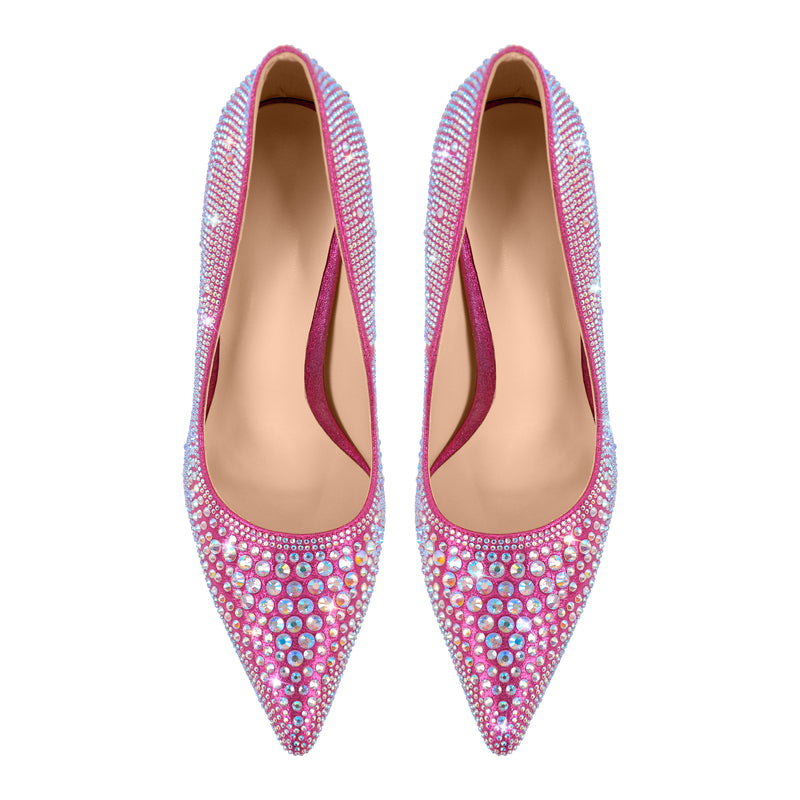 Rhinestone Pointed Toe Stiletto Pumps