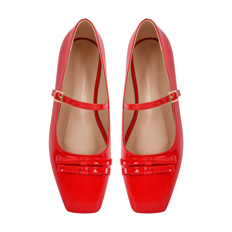 Square Toe Ballet Flats